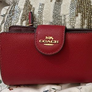 Coach small red wallet